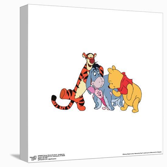 Gallery Pops Disney Winnie Disney The Pooh - Huddled Up Wall Art-Trends International-Stretched Canvas