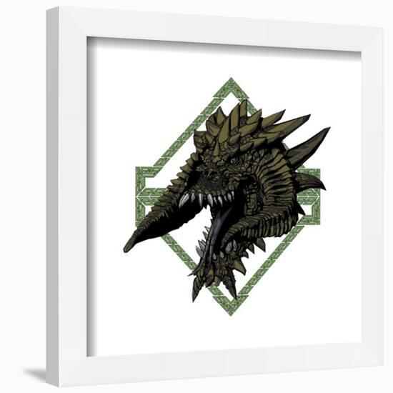 Gallery Pops Dungeons & Dragons: Honor Among Thieves - Black Dragon Mosaic Wall Art-Trends International-Framed Gallery Pops