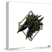 Gallery Pops Dungeons & Dragons: Honor Among Thieves - Black Dragon Mosaic Wall Art-Trends International-Stretched Canvas