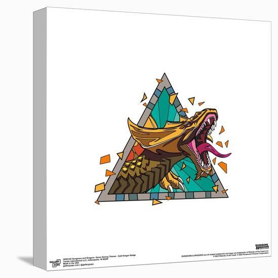 Gallery Pops Dungeons & Dragons: Honor Among Thieves - Gold Dragon Badge Wall Art-Trends International-Stretched Canvas