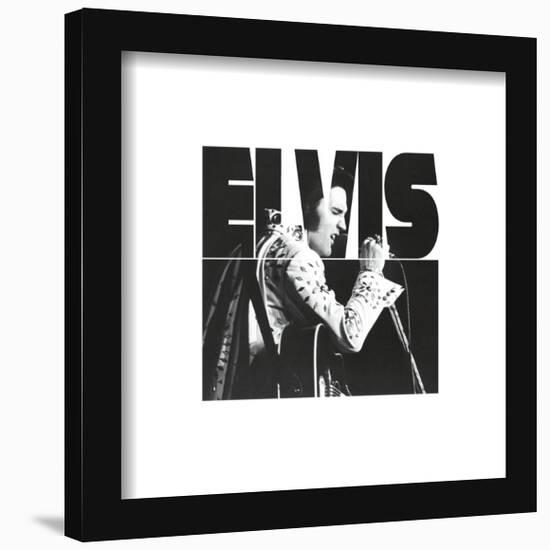 Gallery Pops Elvis Presley - Elvis Text Graphic Wall Art-Trends International-Framed Gallery Pops
