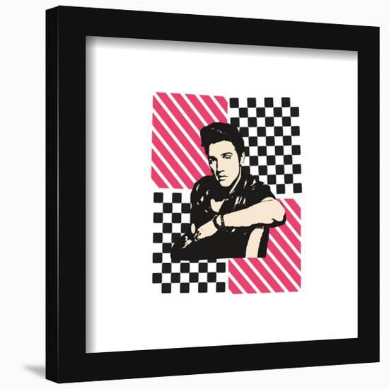 Gallery Pops Elvis Presley - Gritty Pop Portrait Wall Art-Trends International-Framed Gallery Pops