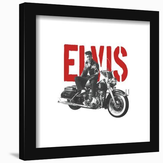 Gallery Pops Elvis Presley - Motorcycle Portrait Wall Art-Trends International-Framed Gallery Pops