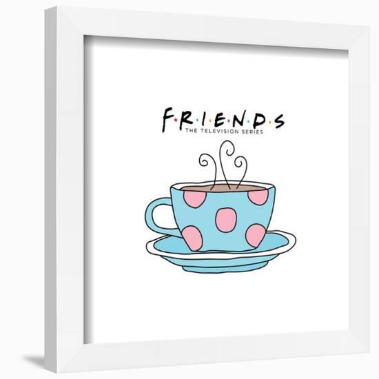 Gallery Pops Friends - Illustrated Blue Coffee Cup Wall Art-Trends International-Framed Gallery Pops