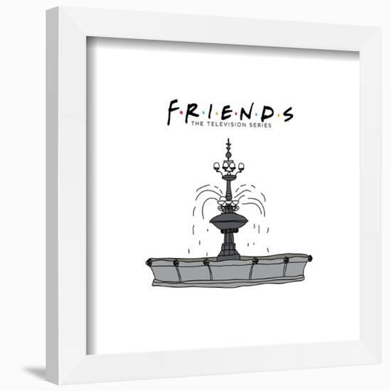 Gallery Pops Friends - Illustrated Fountain Wall Art-Trends International-Framed Gallery Pops