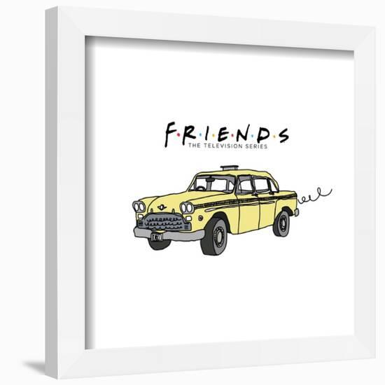 Gallery Pops Friends - Illustrated Taxi Wall Art-Trends International-Framed Gallery Pops