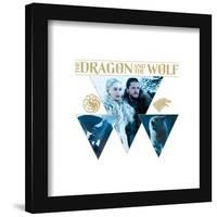 Gallery Pops Game of Thrones - Dragon And The Wolf Wall Art-Trends International-Framed Gallery Pops