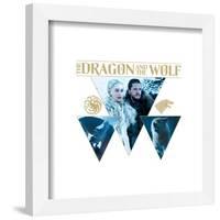 Gallery Pops Game of Thrones - Dragon And The Wolf Wall Art-Trends International-Framed Gallery Pops