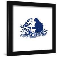 Gallery Pops Godzilla - Traditional Japanese Godzilla Wave Wall Art-Trends International-Framed Gallery Pops