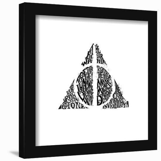 Gallery Pops Harry Potter - Deathly Hallows Word Art Wall Art-Trends International-Framed Gallery Pops