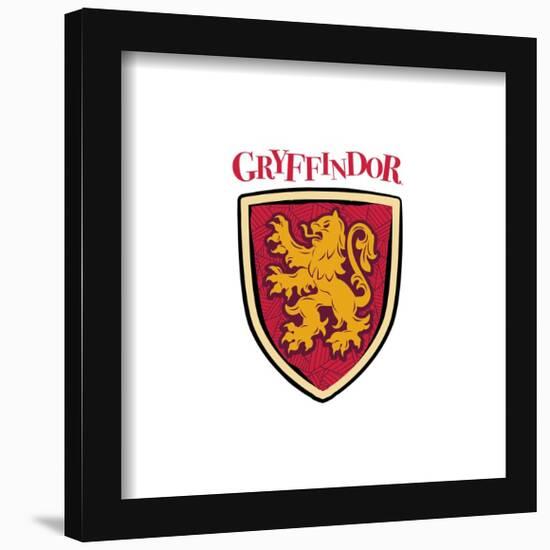 Gallery Pops Harry Potter - Gryffindor Crest Icon Nameplate Wall Art-Trends International-Framed Gallery Pops