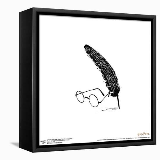 Gallery Pops Harry Potter - Harry Potter Glasses and Quill Wall Art-Trends International-Framed Stretched Canvas