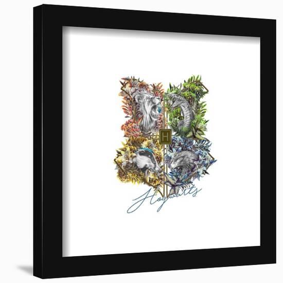 Gallery Pops Harry Potter - Hogwarts Crest Romance Wall Art-Trends International-Framed Gallery Pops