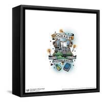 Gallery Pops Harry Potter - Hogwarts Crest Tattoo Art Wall Art-Trends International-Framed Stretched Canvas