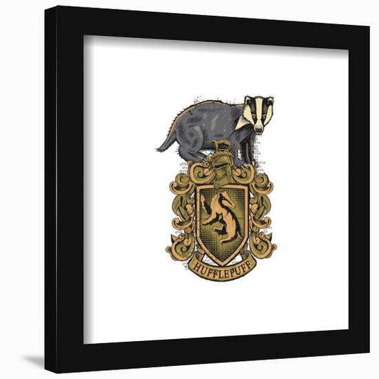 Gallery Pops Harry Potter - Hufflepuff Crest Graphic Wall Art-Trends International-Framed Gallery Pops
