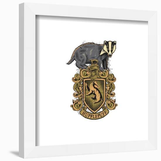 Gallery Pops Harry Potter - Hufflepuff Crest Graphic Wall Art-Trends International-Framed Gallery Pops