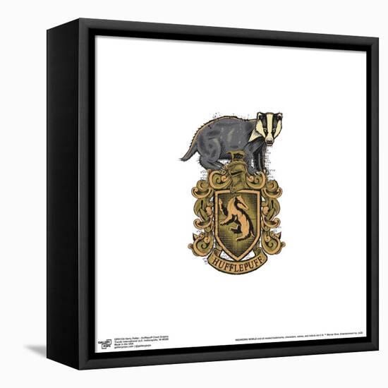 Gallery Pops Harry Potter - Hufflepuff Crest Graphic Wall Art-Trends International-Framed Stretched Canvas