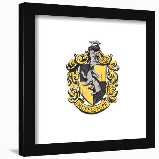 Gallery Pops Harry Potter - Hufflepuff Crest Scroll Wall Art-Trends International-Framed Gallery Pops