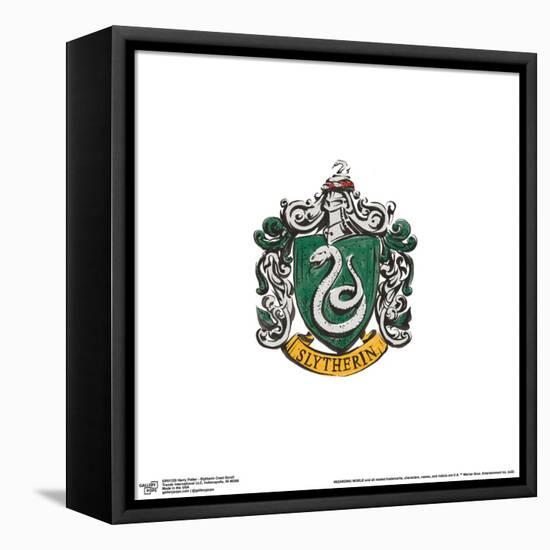 Gallery Pops Harry Potter - Slytherin Crest Scroll Wall Art-Trends International-Framed Stretched Canvas