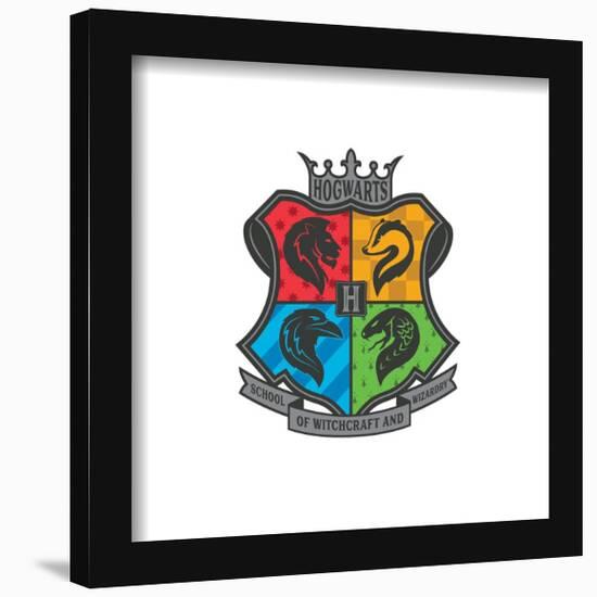Gallery Pops Harry Potter - Symbol Revival Hogwarts Crest Wall Art-Trends International-Framed Gallery Pops
