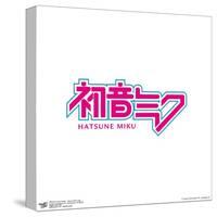 Gallery Pops Hatsune Miku - Hatsune Miku Logo Wall Art-Trends International-Stretched Canvas