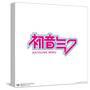 Gallery Pops Hatsune Miku - Hatsune Miku Logo Wall Art-Trends International-Stretched Canvas