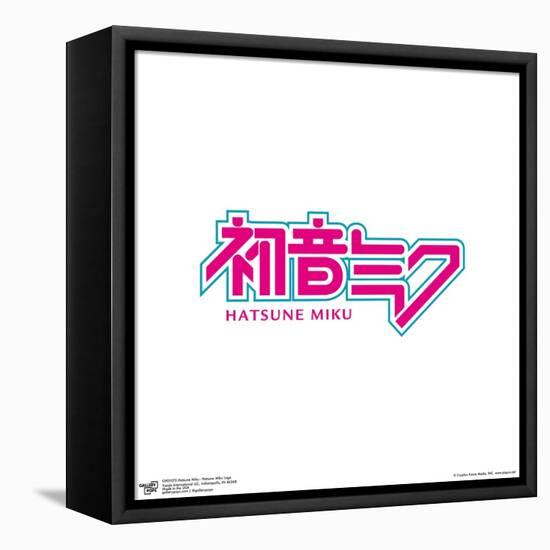 Gallery Pops Hatsune Miku - Hatsune Miku Logo Wall Art-Trends International-Framed Stretched Canvas