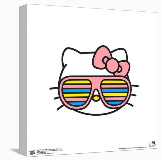 Gallery Pops Hello Kitty - Cool Shades Kitty Face Wall Art-Trends International-Stretched Canvas