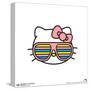 Gallery Pops Hello Kitty - Cool Shades Kitty Face Wall Art-Trends International-Stretched Canvas
