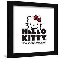 Gallery Pops Hello Kitty - It's A Wonderful Day Logo Wall Art-Trends International-Framed Gallery Pops