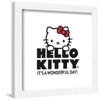 Gallery Pops Hello Kitty - It's A Wonderful Day Logo Wall Art-Trends International-Framed Gallery Pops