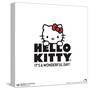Gallery Pops Hello Kitty - It's A Wonderful Day Logo Wall Art-Trends International-Stretched Canvas