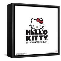 Gallery Pops Hello Kitty - It's A Wonderful Day Logo Wall Art-Trends International-Framed Stretched Canvas