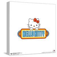 Gallery Pops Hello Kitty - Retro Kitty Logo Wall Art-Trends International-Stretched Canvas