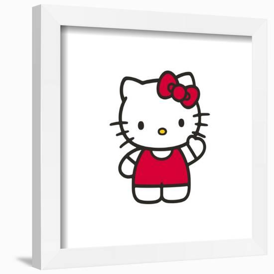Gallery Pops Hello Kitty - Waving Wall Art-Trends International-Framed Gallery Pops