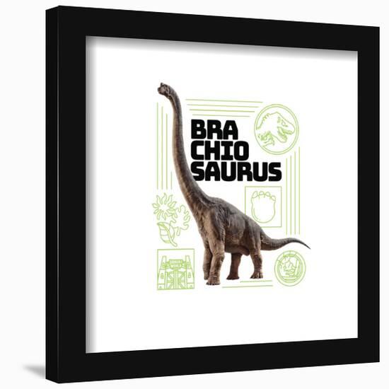 Gallery Pops Jurassic World - Brachiosaurus Badge Wall Art-Trends International-Framed Gallery Pops