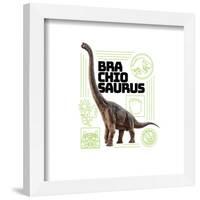 Gallery Pops Jurassic World - Brachiosaurus Badge Wall Art-Trends International-Framed Gallery Pops