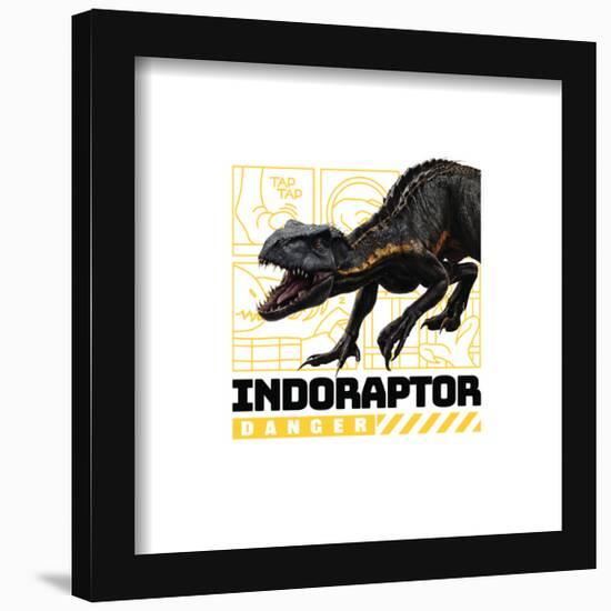 Gallery Pops Jurassic World - Indoraptor Warning Sign Wall Art-Trends International-Framed Gallery Pops