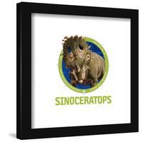 Gallery Pops Jurassic World - Sinoceratops Badge Wall Art-Trends International-Framed Gallery Pops