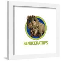 Gallery Pops Jurassic World - Sinoceratops Badge Wall Art-Trends International-Framed Gallery Pops