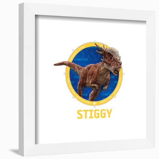 Gallery Pops Jurassic World - Stiggy Badge Wall Art-Trends International-Framed Gallery Pops