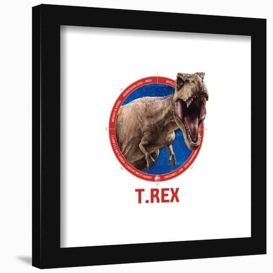 Gallery Pops Jurassic World - T. Rex Badge Wall Art-Trends International-Framed Gallery Pops