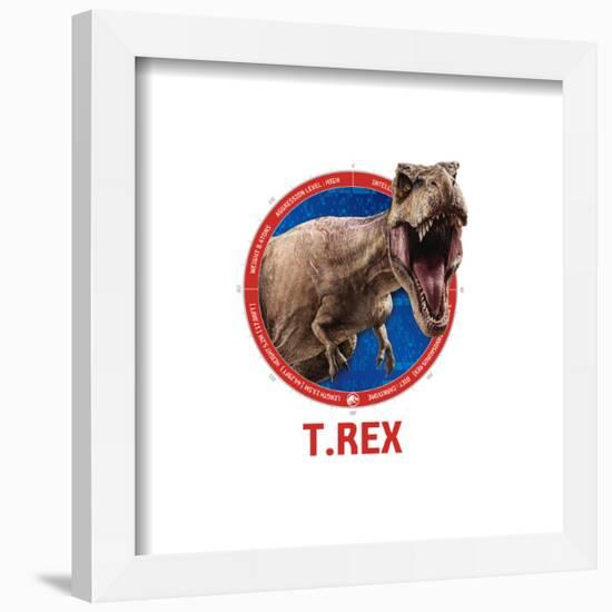 Gallery Pops Jurassic World - T. Rex Badge Wall Art-Trends International-Framed Gallery Pops