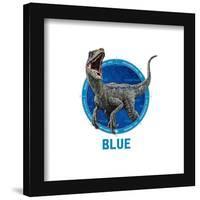 Gallery Pops Jurassic World - Velociraptor Blue Badge Wall Art-Trends International-Framed Gallery Pops
