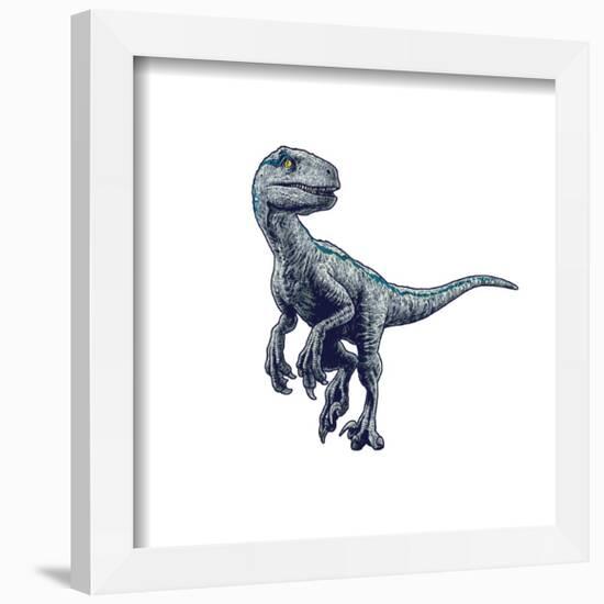 Gallery Pops Jurassic World - Velociraptor Blue Wall Art-Trends International-Framed Gallery Pops