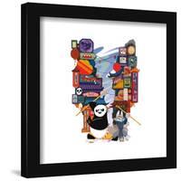 Gallery Pops Kung Fu Panda 4 - Po & Zhen Big City Group Wall Art-Trends International-Framed Gallery Pops