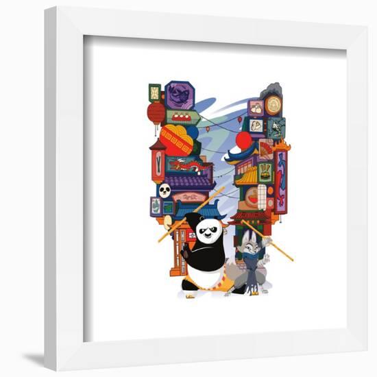 Gallery Pops Kung Fu Panda 4 - Po & Zhen Big City Group Wall Art-Trends International-Framed Gallery Pops