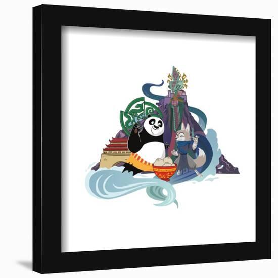 Gallery Pops Kung Fu Panda 4 - The Chameleon Big City Group Wall Art-Trends International-Framed Gallery Pops