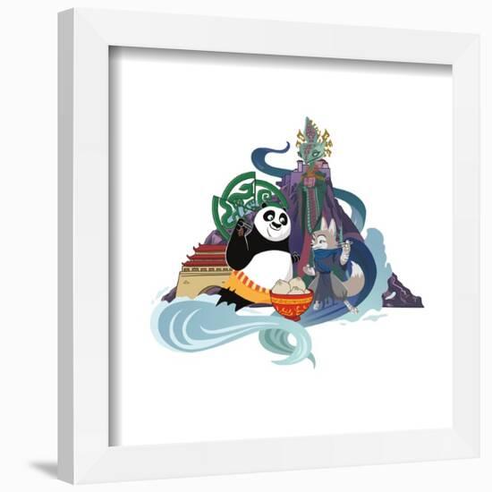 Gallery Pops Kung Fu Panda 4 - The Chameleon Big City Group Wall Art-Trends International-Framed Gallery Pops