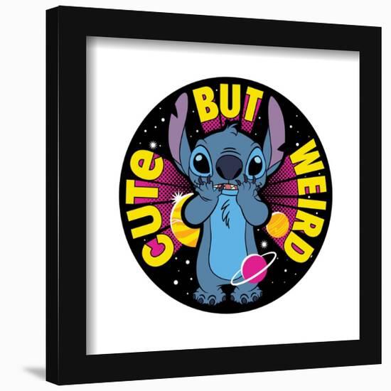 Gallery Pops Lilo & Stitch - Cute But Weird Wall Art-Trends International-Framed Gallery Pops